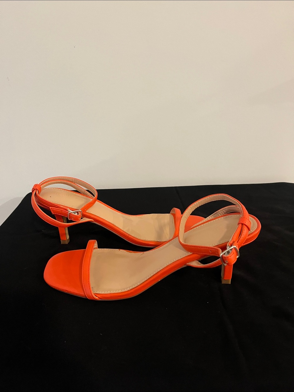 Urban Outfitters Women's Orange Strappy Mid-Heel Sandals